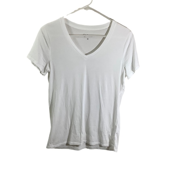 Quince Tops - Quince Short Sleeve V-Neck Cotton Modal Tee